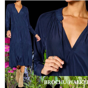 Brochu Walker Women The Alana Midi Dress Navy Size XS
